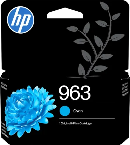 HP 963 Cyan Cartouche d'encre 3JA23AE — Consommables informatiques