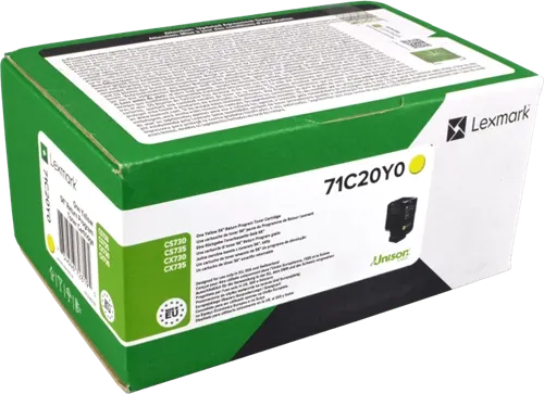 Lexmark 71C20Y0 Jaune Toner — Consommables informatiques