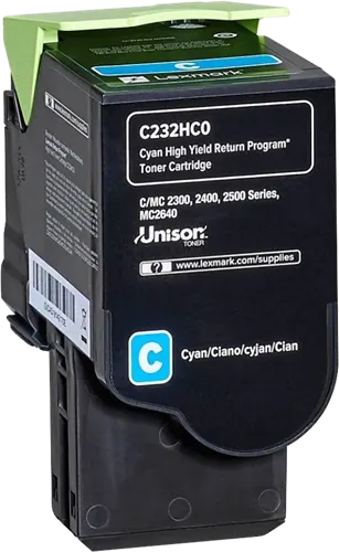 Lexmark C232HC0 Cyan Toner — Consommables informatiques