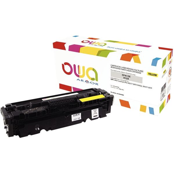 OWA cartouche laser jaune haute capacité remanufacturée compatible HP 410X (CF412X) — Consommables informatiques