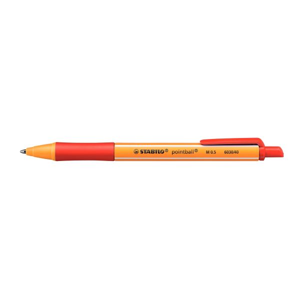 STABILO Stylo à bille rétractable pointball, rouge — Stylos à bille & accessoires