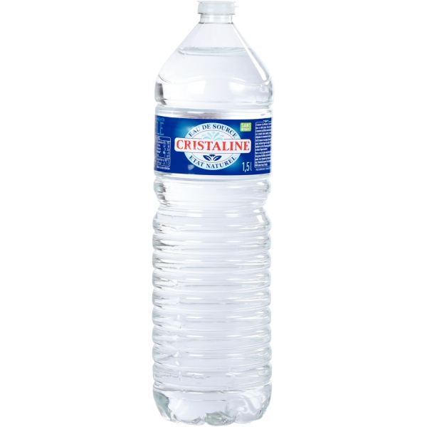 Lot de 6 bouteilles d'eau CRISTALINE 1,5L — PRODUITS ALIMENTAIRES