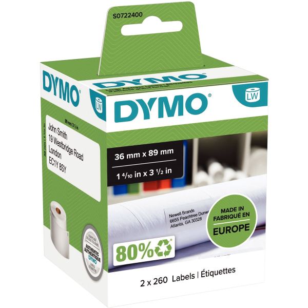 DYMO Etiquette d'adresse LabelWriter, 89 x 36 mm, blanc — Imprimantes d'étiquettes & consommables