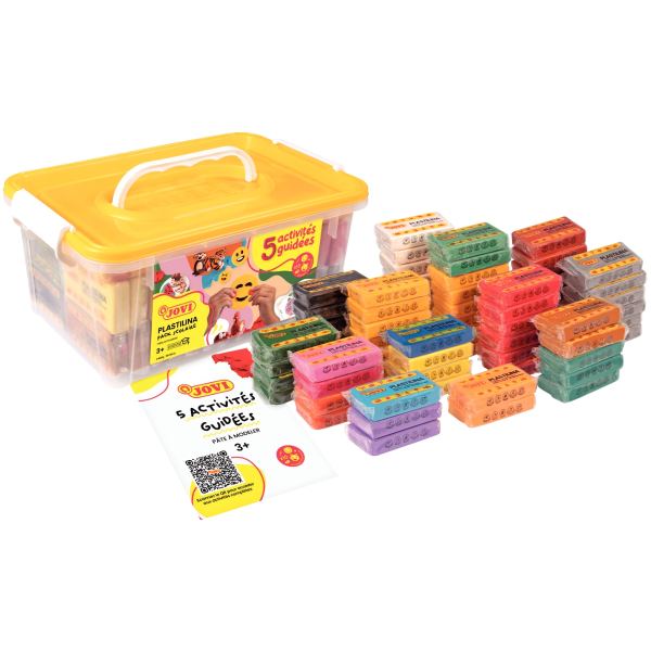 Pack 68x50g plastilina coloris assortis — TRAVAUX MANUELS