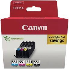 CANON CLI-551 Ink Cartridge C/M/Y/BK MultiPack blister — Consommables informatiques