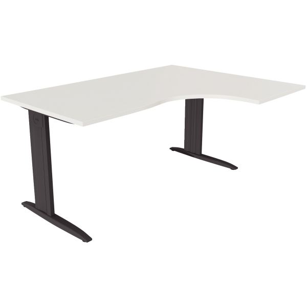 Plan compact 90° Onyx retour droite L..180 x P.120 et 60 cm, N.C — MOBILIER