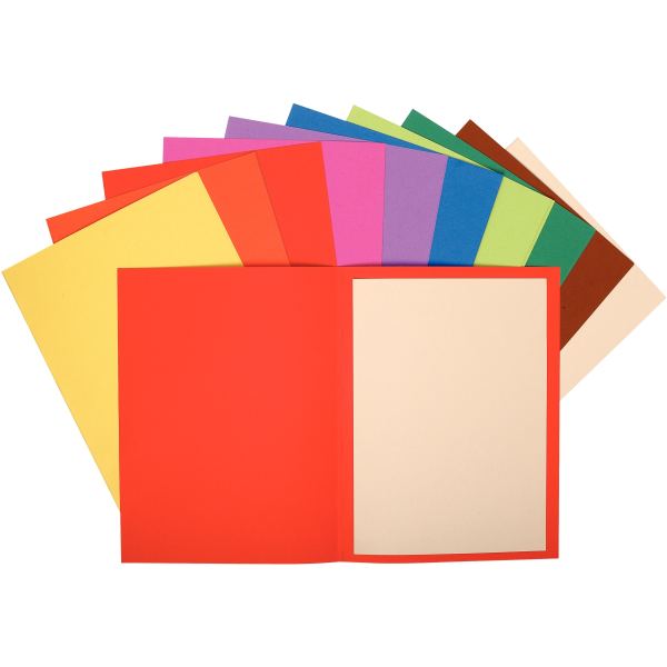 Paquet de 100 sous-chemises FLASH en carte recyclée 80g, coloris assortis, EXACOMPTA — Chemises & trieurs