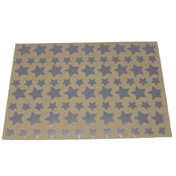Pochette de 672 gommettes étoiles métallisées argentées, N.C — TRAVAUX MANUELS
