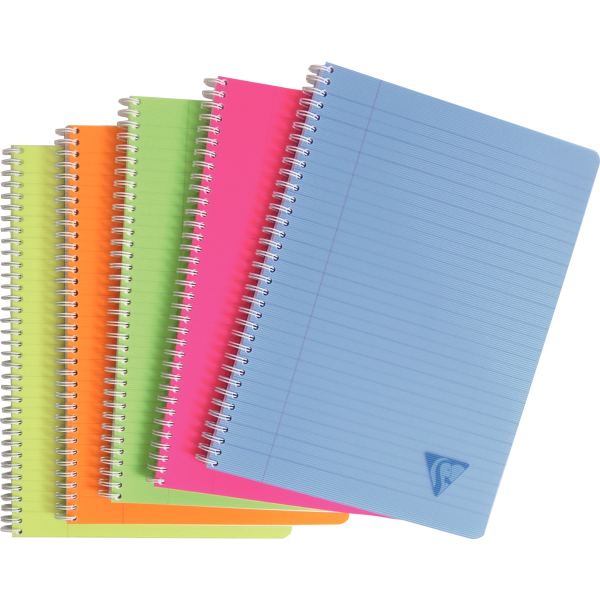 Clairefontaine Cahier reliure intégrale LINICOLOR, A4, ligné — Reliures spirales sans micro-perforation