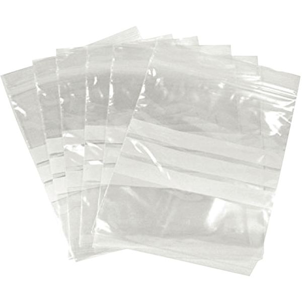 Paquet de 1000 sachets ZIP 120x80mm transparent/bandes blanches — Non classé