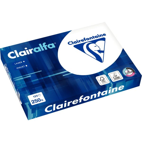 Paquet de 125 feuilles format A4 250g blanc CLAIRALFA — Non classé