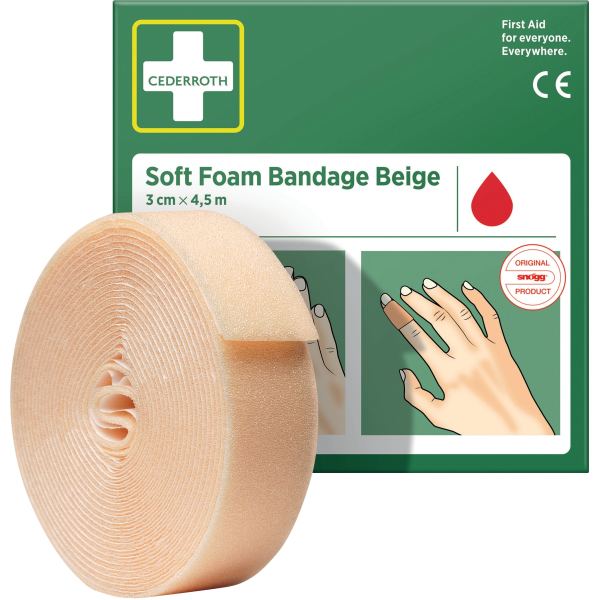 CEDERROTH Pansement "Soft Foam Bandage", beige — Premiers secours