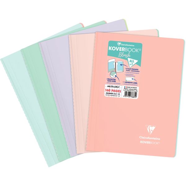 Cahier à reliure intégrale 160 pages KOVERBOOK BLUSH, format — CAHIERS ET DERIVES DE PAPIER