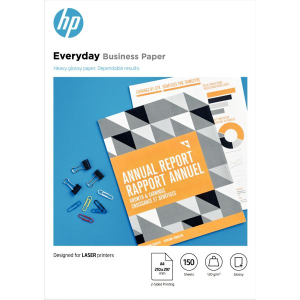 Paquet de 150 feuilles de papier glacé marque HP 7MV82A format A4 (21 x 29,7 cm) 120g — Non classé