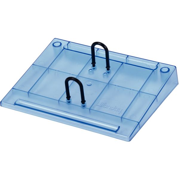 Socle plastique bleu transparent, Wonday — Cahiers et dérivés de papier