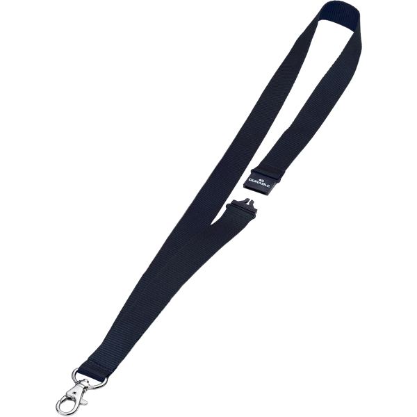 DURABLE Lacet textile 20, avec fermeture de sécurité, noir — Badges & accessoires