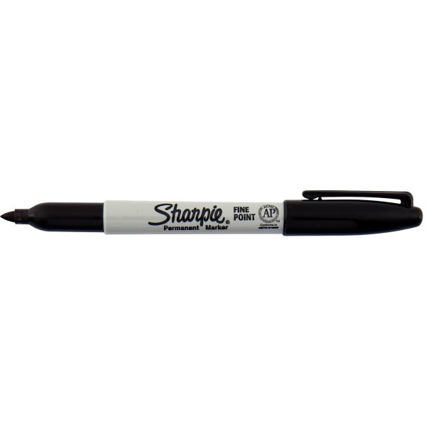 Marqueur Sharpie Permanent Pointe Ogive Fine 0.9mm Sèche Rapidement Coloris Noir — Écrire et corriger