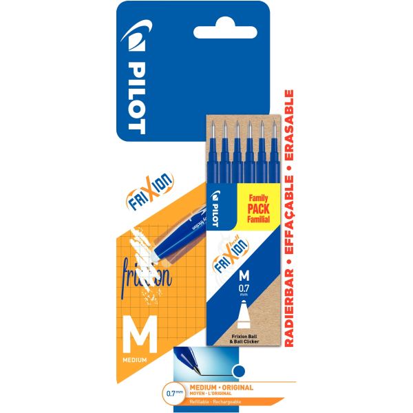 Blister de 6 recharges Frixions bleues — ECRIRE ET CORRIGER