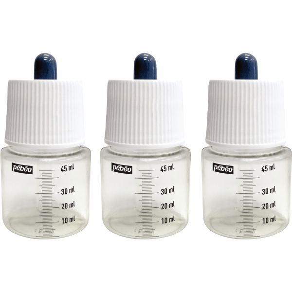 Lot de 3 Flacons vides 45 ml pour encres, N.C — DESSIN SCOLAIRE ET PROFESSIONNEL