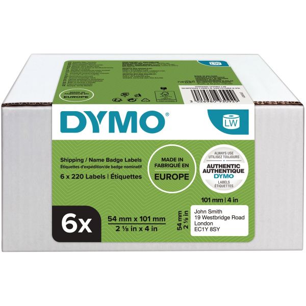 DYMO Étiquette d'expédition LabelWriter, 54 x 101 mm, blanc — Imprimantes d'étiquettes & consommables