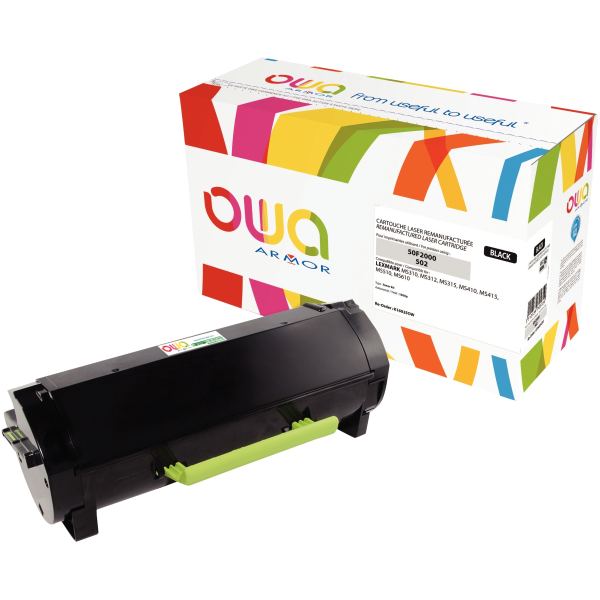 OWA toner laser noir remanufacturé compatible Lexmark 50F200 — Consommables informatiques