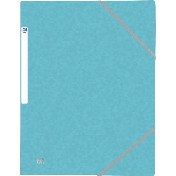 Chemise 3 rabats à élastiques TOP FILE+ en carte lustrée 4/10ème 390g, bleu clair — Non classé