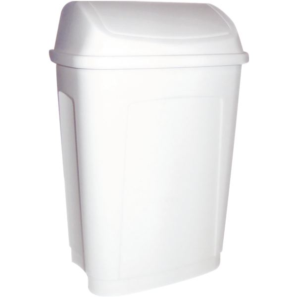 Poubelle à couvercle basculant 10L blanche, N.C — SERVICES GENERAUX