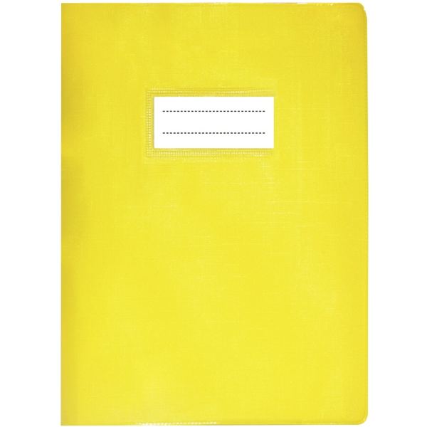 Paquet de 10 protège-cahiers avec rabats épaisseur 22/100ème 21 x 29,7 cm coloris jaune, N.C — Petit matériel bureau et école