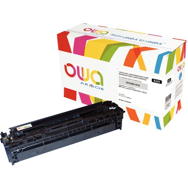 OWA cartouche laser noire haute capacité remanufacturée compatible Canon 731H et HP 131X (CF210X) — Consommables…