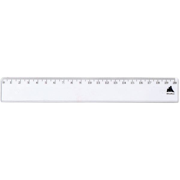 Règle plate en plastique, 20 cm, N.C — Petit matériel bureau et école