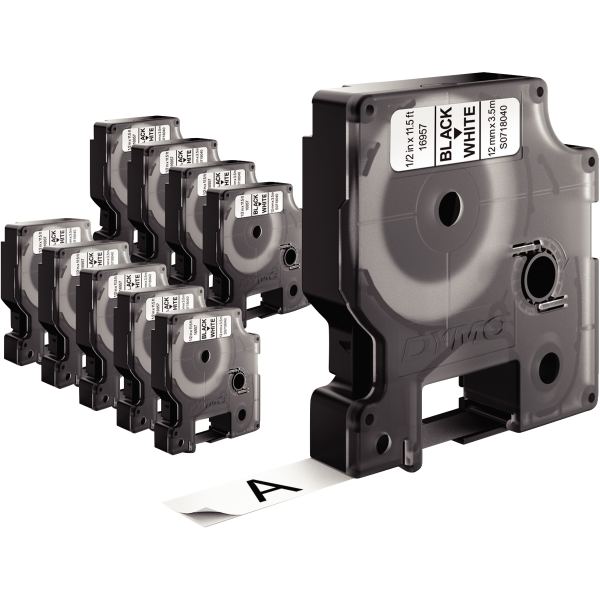 DYMO Cassette de ruban à étiqueter D1, 9 mm x7 m, pack de 10 — Titreuses & accessoires