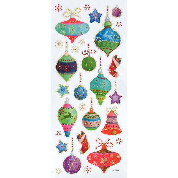 Pochette de 153 stickers avec strass pailletés thème Noël, Folia — Bricolage