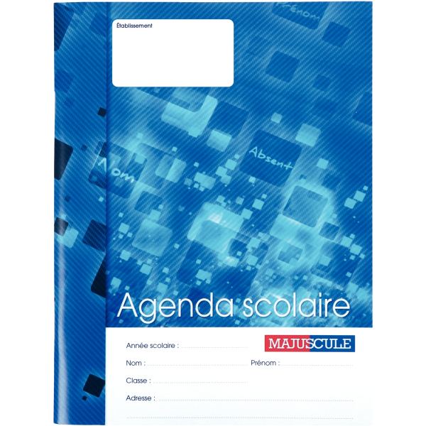 Agenda scolaire 17x22 cm 80 pages majuscule — Cahiers et dérivés de papier