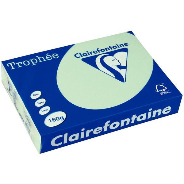 Paquet de 250 feuilles format A3 160g vert CLAIREFONTAINE, TROPHEE — Papiers