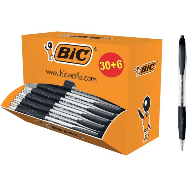 Pack de 36 stylos Atlantis noirs dont 6 gratuits — Écrire et corriger