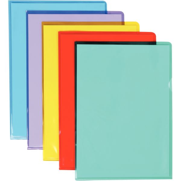 Sachet de 50 pochettes coin en PVC lisse, coloris assortis, N.C — Classement