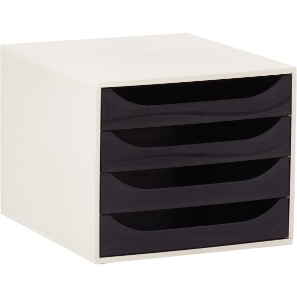 EXACOMPTA Module de classement ECOBOX, 4 tiroirs, noir/gris — Modules de classement