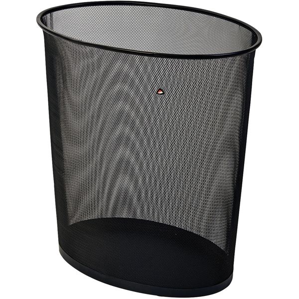 Corbeille à papier MESH 40L en métal noire — EQUIPEMENT CLASSE ET BUREAU