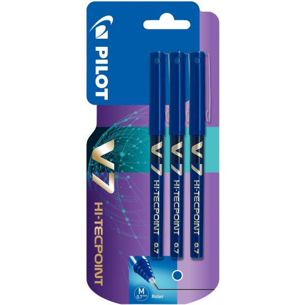 Blister de 3 Rollers V7 bleus — ECRIRE ET CORRIGER