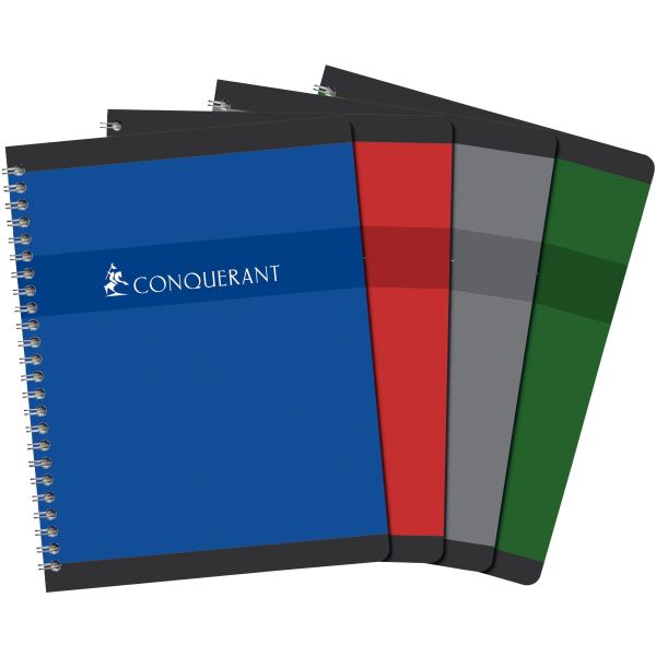 Cahier à reliure intégrale 100 pages CONQUERANT, format A4, quadrillé 5x5, papier 70g — Non classé