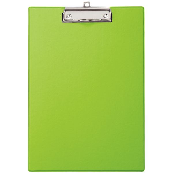 Plaque porte bloc en plastique format A4+ vert, Wonday — CAHIERS ET DERIVES DE PAPIER