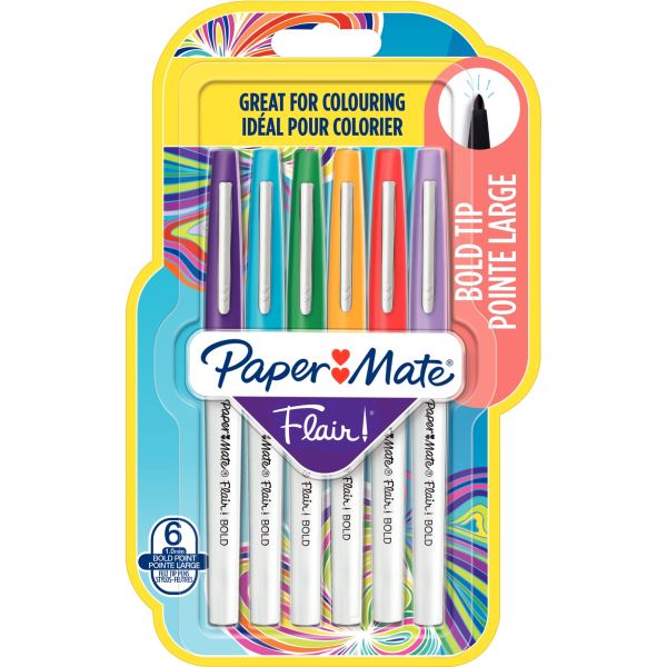 Pochette de 6 feutres Flair Bold assortis — Non classé