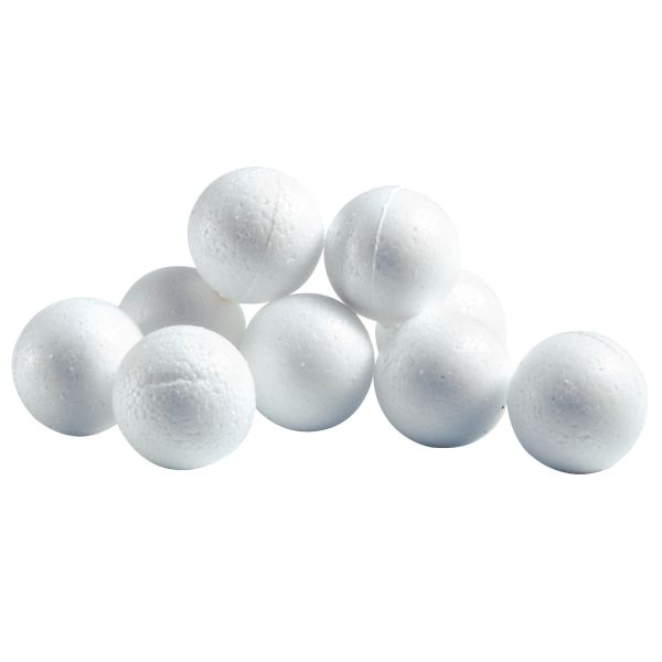 Lot de 10 boules en styropor, diamètre 5 cm, N.C — TRAVAUX MANUELS
