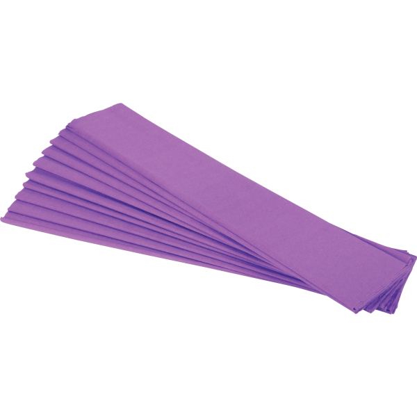 Paquet de 10 feuilles crépon ordinaire 200x50 cm mauve, N.C — TRAVAUX MANUELS