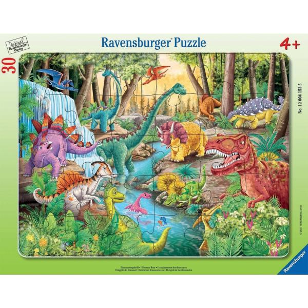 Puzzle à cadre de 30 pièces, les dinosaures, N.C — JEUX