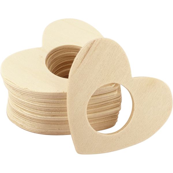 Lot de 12 ronds de serviette forme cœur, N.C — TRAVAUX MANUELS