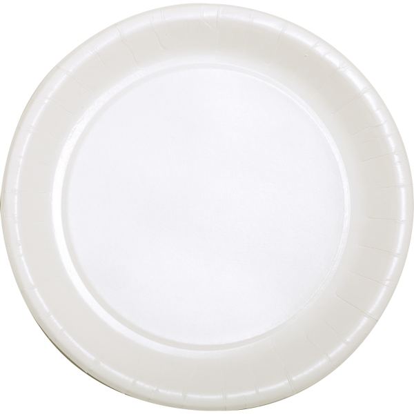 Paquet de 50 assiettes en carton diamètre 22 cl blanches, N.C — SERVICES GENERAUX