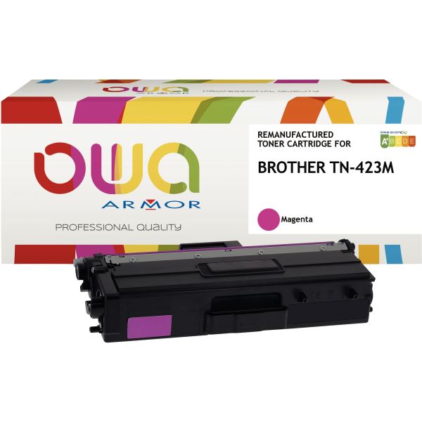 OWA cartouche laser magenta haute capacité remanufacturée compatible Brother TN423M — Consommables informatiques