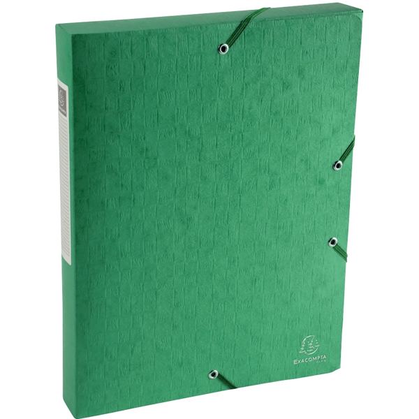 Boite de classement en carte lustrée SCOTTEN dos 4 cm, vert — Classement