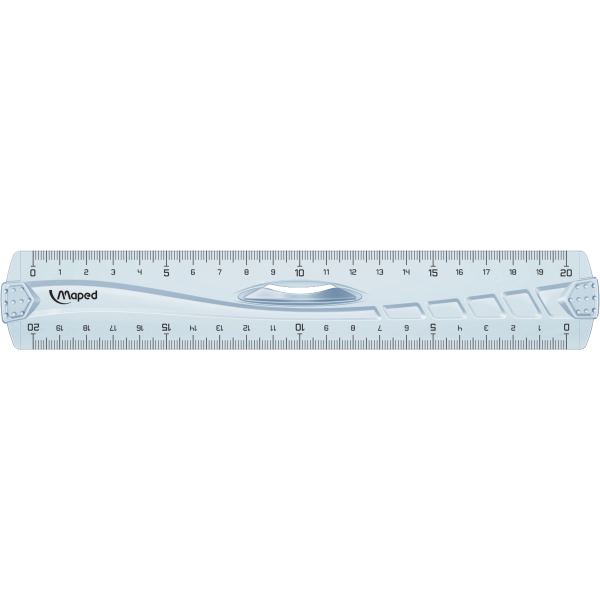 Maped Règle plate Geometric, 200 mm, en plastique, poignée — Instruments de dessin